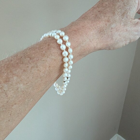 Pearl and Sterling Silver Bracelet - Picture 5 of 8